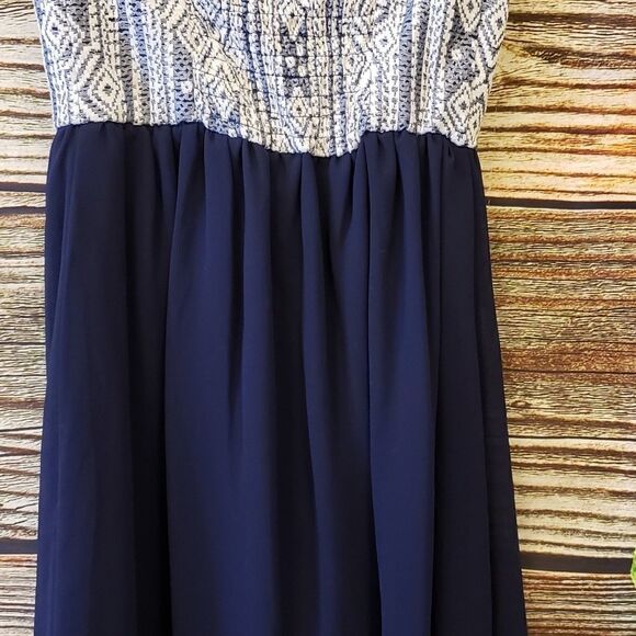 Xhilaration strapless dress blue/white - Picture 6 of 7